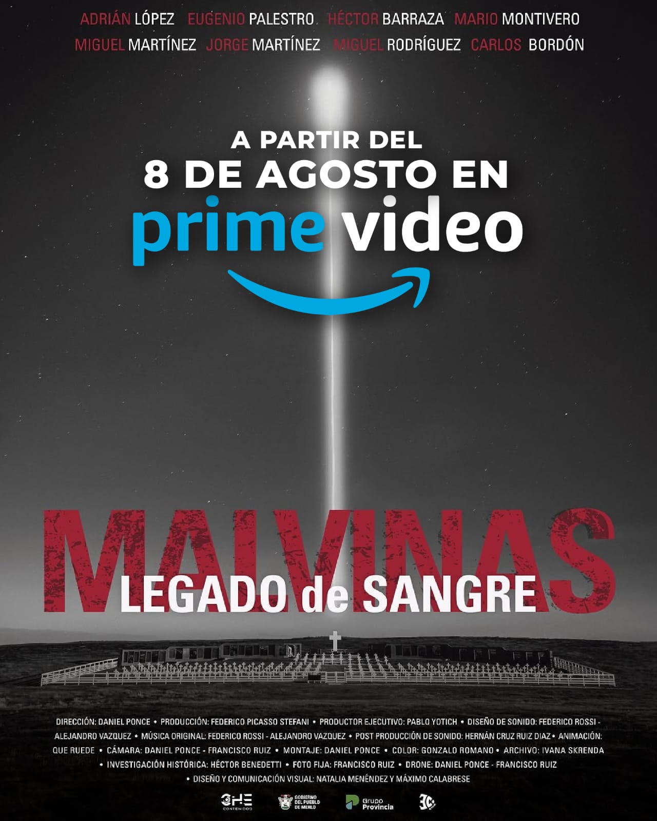 Afiche del documental Malvinas: legado de sangre, de Daniel Ponce